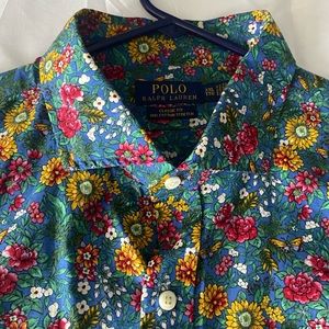 Mens Polo floral dress shirt. Very unique..